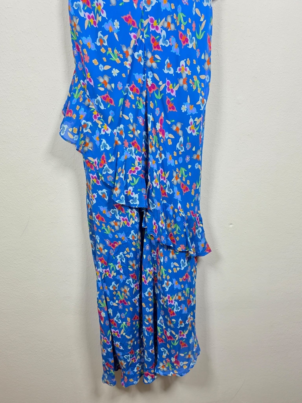 Saloni Vida Ruffled Dress 100% SILK Size 10 MSRP $695 - Picture 7 of 11